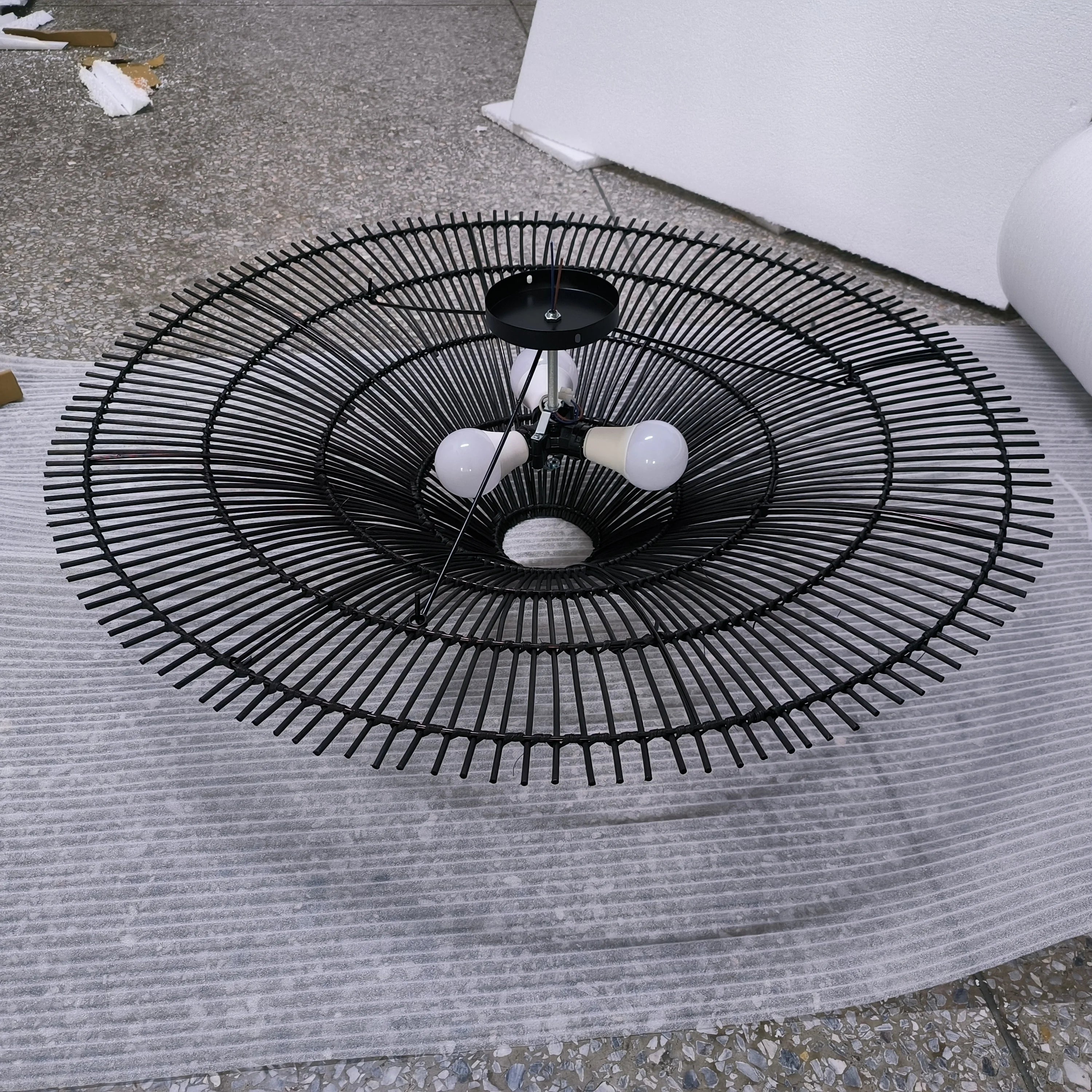 ラタンデザイン シーリングライト ラタン 花びらデザイン シーリング