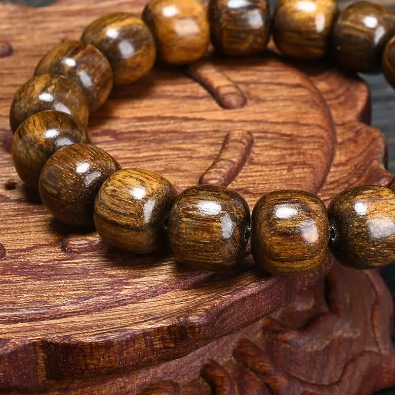 Eigso 4 pezzi 10 mm elastici bracciali in legno mala Preghiera Meditazione Mala per uomini e donne