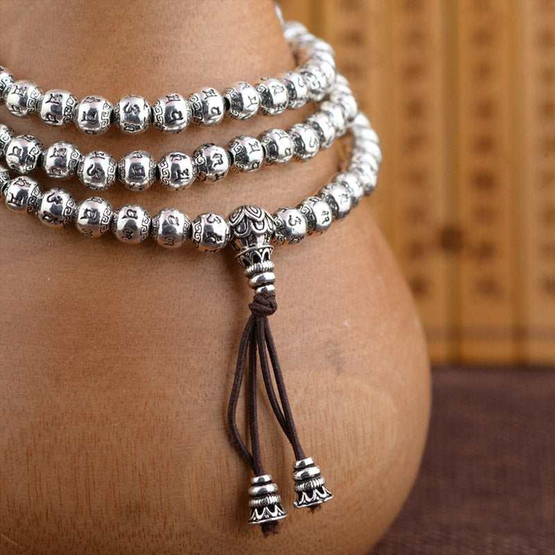 Collier En Argent Massif Ethnique Tibétain - Occasion, Superbe état, Complet