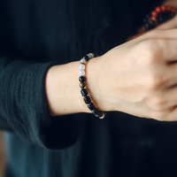 Taru - Bracelet Cuivre, Bois d'Ébène et Pierres Naturelles