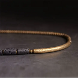 Dore - Bracelet/Collier Cuivre et Pierre de Lave