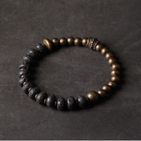 Kazan - Bracelet Cuivre et Pierre de Lave