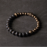 Kazan - Bracelet Cuivre et Pierre de Lave