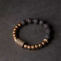 Tenzin - 銅と溶岩石のブレスレット