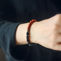 Taru - Bracelet Cuivre, Bois d'Ébène et Pierres Naturelles