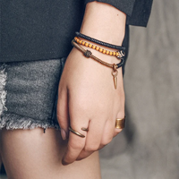 Som - Bracelet/Collier Cuivre, Bois d'Ébène et Perles Dzi Sacrée