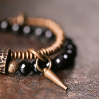 Dae - Bracelet Cuivre et Obsidienne