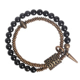 Dae - Bracelet Cuivre et Obsidienne