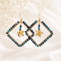 Hipnotis - Boucles d'Oreilles Or et Chrysocole