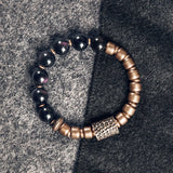 Rishi - Bracelet Cuivre et Obsidienne