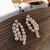 Arkida - Boucles d'Oreilles Or et Perles d'Eau Douce