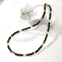 חיה - שרשרת זהב ואובסידיאן