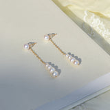 Nova - Boucles d'Oreilles Or et Perles d'Eau Douce