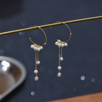 Dang - Boucles d'Oreilles Or et Perles d'Eau Douce
