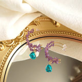 Lavender - Boucles d'Oreilles Or, Améthyste et Quartz