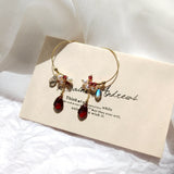 Warna - Boucles d'Oreilles Or, Grenat, Labradorite, Perle