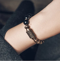 Rishi - Bracelet Cuivre et Obsidienne