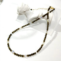 חיה - שרשרת זהב ואובסידיאן