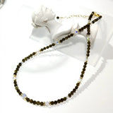 חיה - שרשרת זהב ואובסידיאן