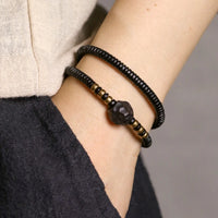 Vira - Bracelet Cuivre et Bois d'Ébène