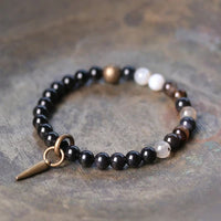 Dax - Bracelet Cuivre, Obsidienne et Pierres Naturelles