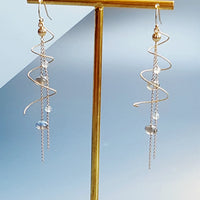 Senja - Boucles d'Oreilles Or et Labradorite