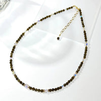 חיה - שרשרת זהב ואובסידיאן