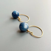 Aakhen - Boucles d'Oreilles Or et Kyanite