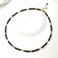 חיה - שרשרת זהב ואובסידיאן