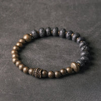 Kazan - Bracelet Cuivre et Pierre de Lave