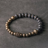 Kazan - Bracelet Cuivre et Pierre de Lave