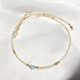 Daek - Collier Or, Citrine et Cristal
