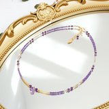 Violette - Collier Or et Améthyste