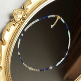 Mizu - Collier Or, Aigue-Marine et Lapis Lazuli