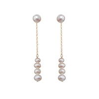 Nova - Boucles d'Oreilles Or et Perles d'Eau Douce