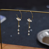 Dang - Boucles d'Oreilles Or et Perles d'Eau Douce