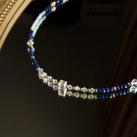 Mizu - Collier Or, Aigue-Marine et Lapis Lazuli