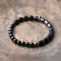Taru - Bracelet Cuivre, Bois d'Ébène et Pierres Naturelles