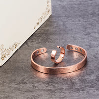 Kazu - Bracelet Jonc et Bague Cuivre Magnétiques