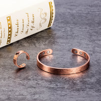 Kazu - Bracelet Jonc et Bague Cuivre Magnétiques