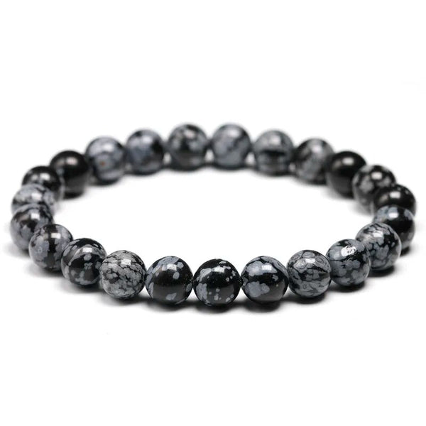 Indu - Bracelet Obsidienne Neige