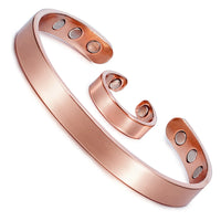 Kazu - Bracelet Jonc et Bague Cuivre Magnétiques