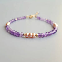 Ametista - Bracelet Améthyste et Perle