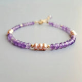Ametista - Bracelet Améthyste et Perle