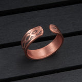 Kaede - Bracelet Jonc et Bague Cuivre Magnétiques