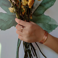 Tong - Bracelet Jonc et Bague Cuivre Magnétiques