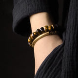 Shan - Bracelet Cuivre et Œil de Tigre