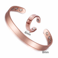 Kazu - Bracelet Jonc et Bague Cuivre Magnétiques