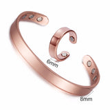 Kazu - Bracelet Jonc et Bague Cuivre Magnétiques
