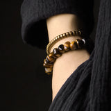 Shan - Bracelet Cuivre et Œil de Tigre